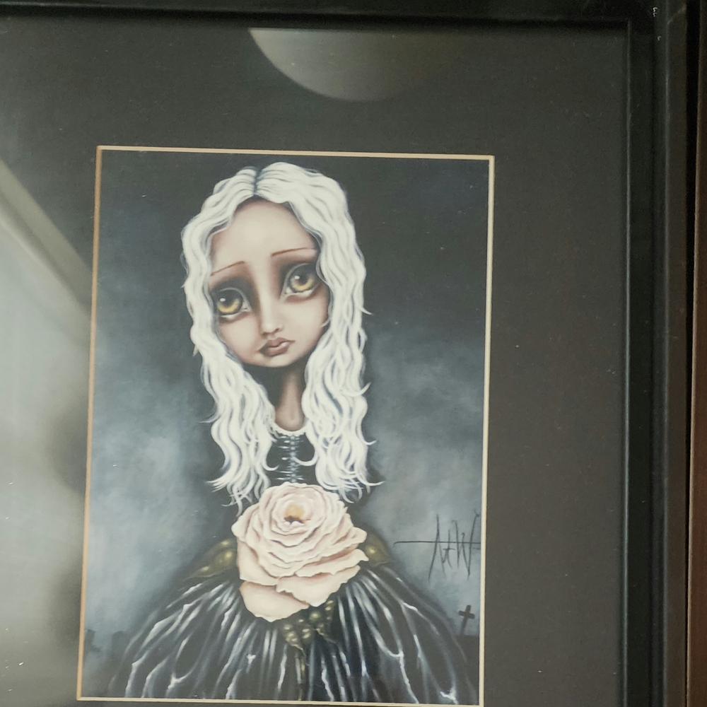 Gothic Portrait with White and Black Accents X5